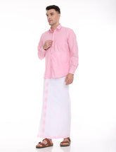 pink-colour-dhoti-and-shirt-set